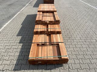 Ca. 128x Angelim Pedra Onderliggers Geschaafd, 45x68mm, lengte 21/150c